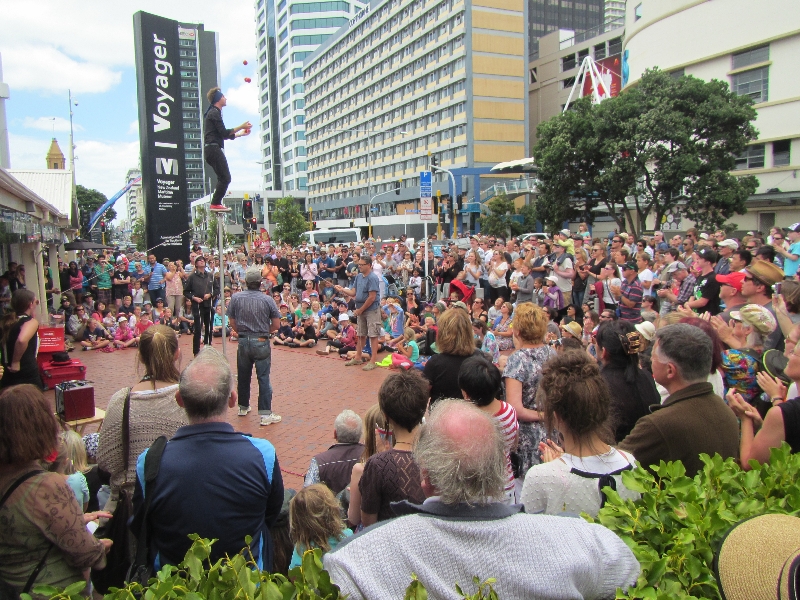 You can see a wide range of performances at the Auckland International Buskers Festival