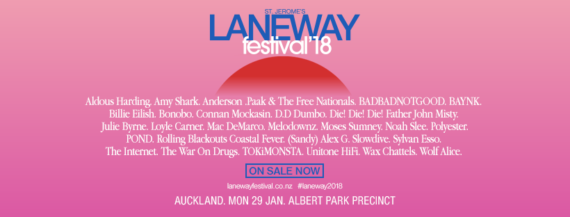 Lineup for Auckland Laneway Festival 2018