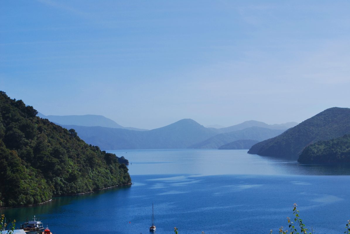 The view of Queen Charlotte Sound from Picton
