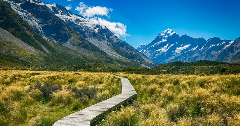 The Hooker Valley in Mt Cook Aoraki National Park