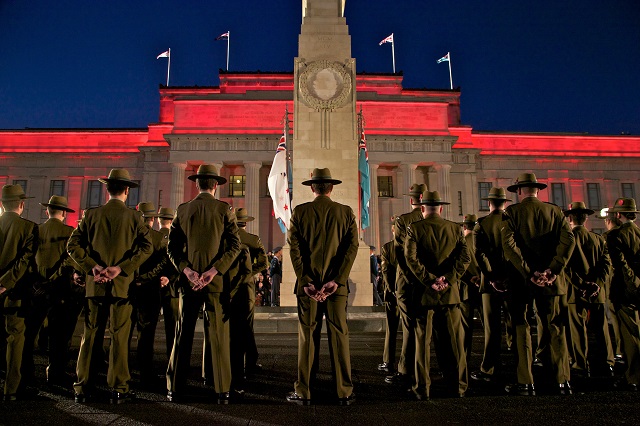 Anzac Day Dawn Parade at Auckland War Memorial