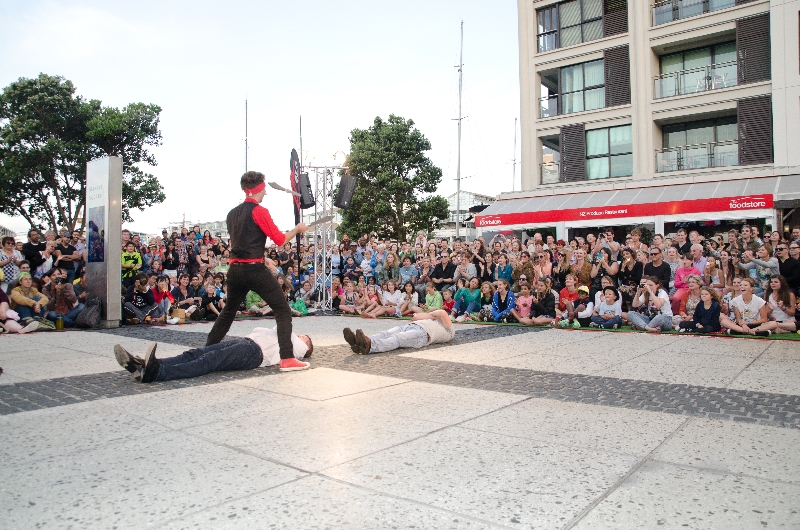Performance at the Auckland International Buskers Festival