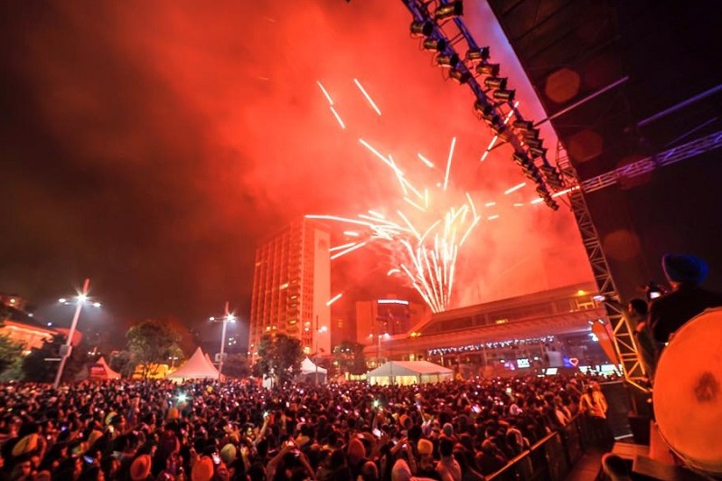 The Diwali Festival ends with a spectacular fireworks display