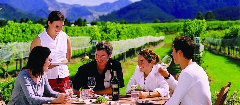 The vineyards of Marlborough are a great place to have lunch.