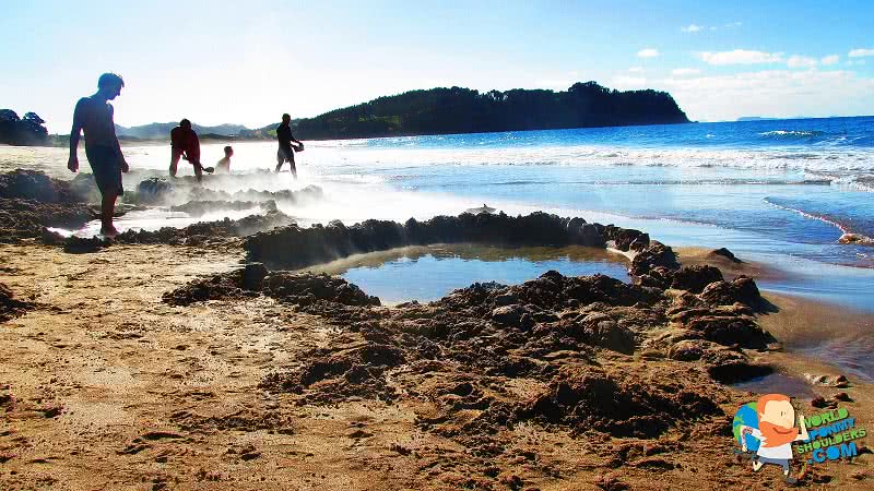 Hot Water Beach on the Coromandel Peninsula. Photo credit: Michael Dawes Flickr