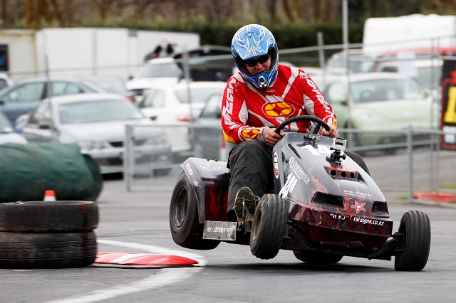 Lawnmower racing at the CRC Speedshow