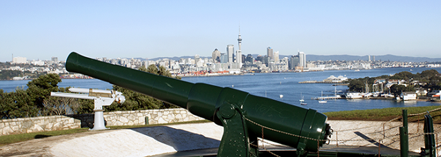 Image of a canon at historic North Head in Devonport
