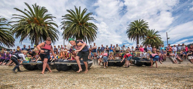 The raft race is a highlight of the Festival