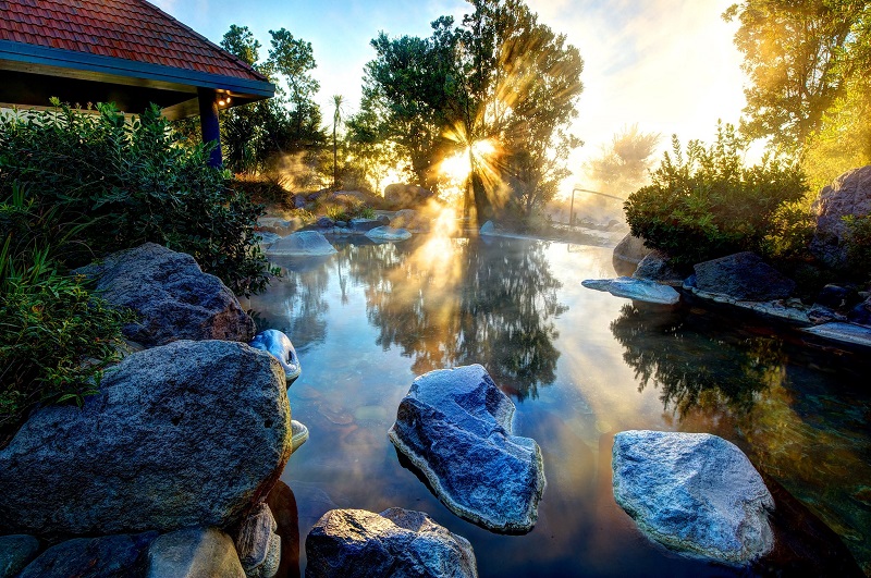 The Polynesian Spa, Rotorua at sunrise