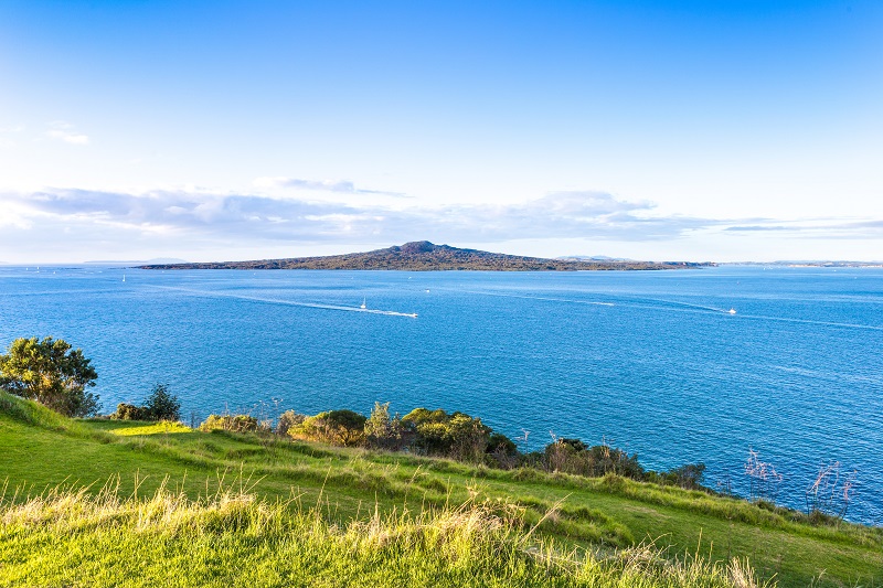 The stunning Rangitoto dominates the Auckland skyline