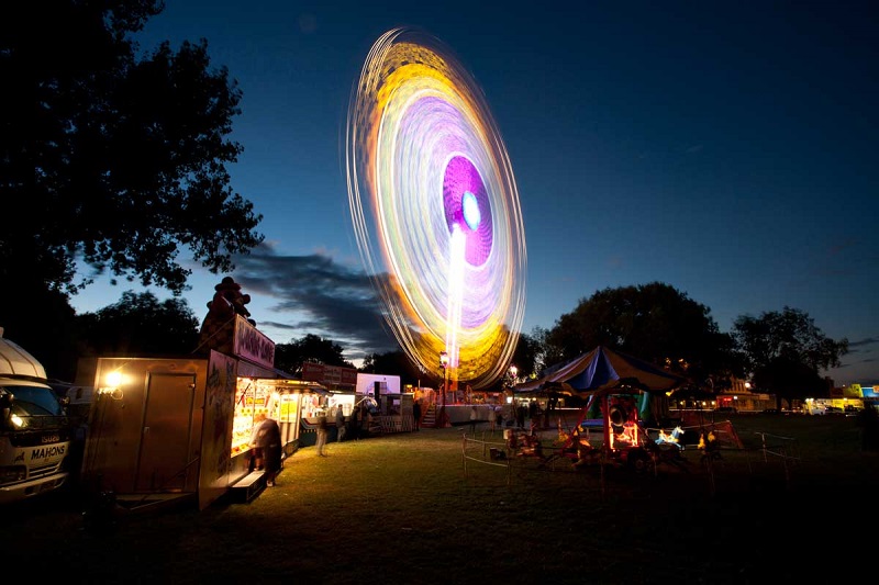 A fairground ride at the Royal Easter Show in Auckland