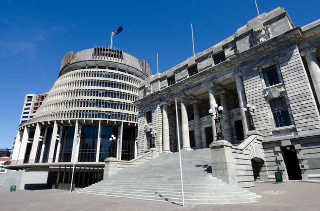 Image of the Beehive Parliament building in Wellington