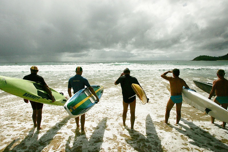 SYDNEY, AUSTRALIA - OCTOBER 10: Competitors start in the board event during the Sydney 2009 World Masters Games at Manly Beach on October 10, 2009 in Sydney, Australia. (Photo by Matt King/Getty Images)