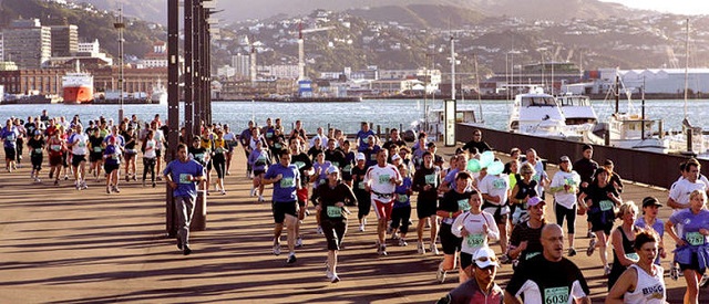 Image of runners in the Wellington Marathon