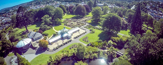 Aerial view of Dunedin Botanic Garden. Photo credit: Dunedinnz.com