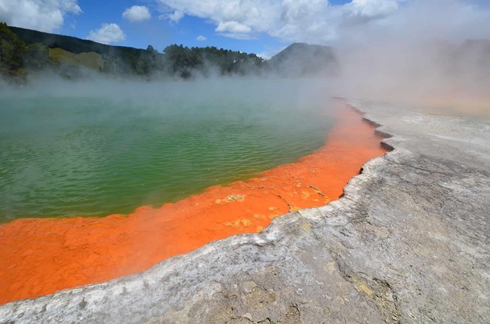 Geothermal hot pool near Rotorua.